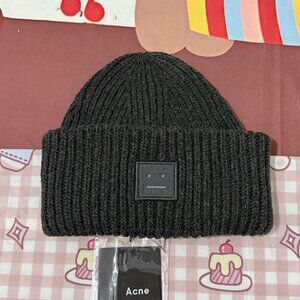 Acne Studios Grey Ribbed Beanie